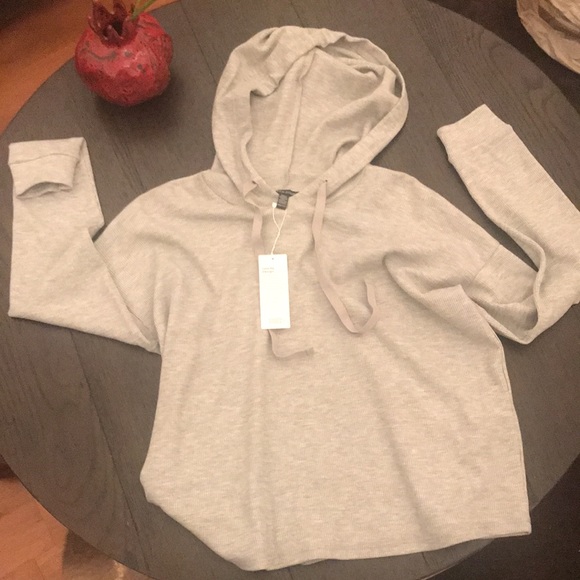 Eileen Fisher Cozy Waffle Knit Hooded Top  Sz XXS - Picture 11 of 14